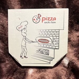 Pizza-Themed Sock Gift Box